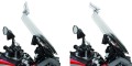 Deflektor regulowany na szybę przyciemniany GIVI S180F na motorze od boku