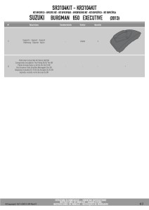 Givi SR3104KIT Uzupełniający zestaw montażowy Suzuki Burgman 650 / Executive (13-20)