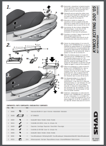 Stelaż kufra centralnego KYMCO XCiting 250/500/500R (05-15) SHAD K0XC55ST