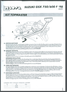 Stelaż kufra centralnego SUZUKI GSX 600 F (98-04) / GSX 750 F (98-02) SHAD S0G78T