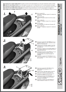 Stelaż kufra centralnego YAMAHA Cygnus X 125 (07-16) SHAD Y0CY17ST