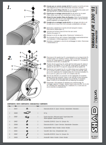 Stelaż kufra centralnego YAMAHA FJR 1300 (01-05) SHAD Y0FJ31ST