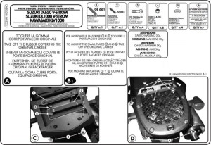 Stelaż kufra centralnego GIVI E528M Kawasaki KLV1000 (04-10)