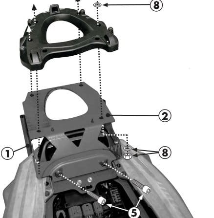 stelaż kufra centralnego givi 4106fz Kawasaki ZZR1400