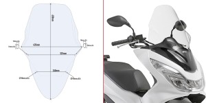 Givi D1136ST Szyba przezroczysta Honda PCX 125 (14-17) / PCX 150 (14-18)