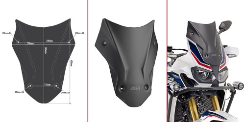 Szyba sportowa czarna GIVI D1144BO Honda CRF1000L