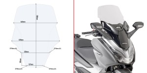 Givi D1166ST Szyba przezroczysta Honda Forza 125-300 (19-20)