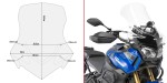 Givi D2119ST Szyba przezroczysta Yamaha XT 1200z Super Ténéré (10-20) / XT1200ze Super Ténéré (14-20)