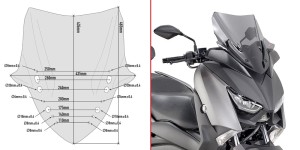 Givi D2136S Szyba przyciemniana Yamaha X-Max 125 / 300 / 400 (17-22)