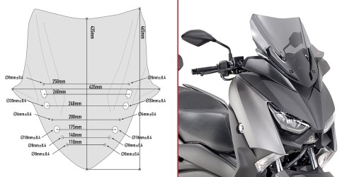 Szyba przyciemniana GIVI D2136S Yamaha X-MAX 125 300 400
