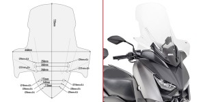 Givi D2136ST Szyba przezroczysta Yamaha X-Max 125 / 300 / 400 (17-22)