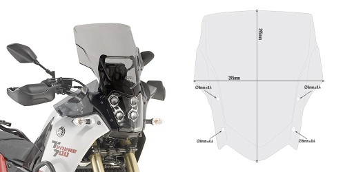 Szyba przyciemniona GIVI D2145S Yamaha Tenere 700