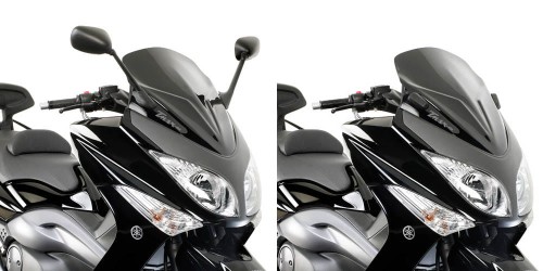 Szyba sportowa GIVI D422B - widok na szybę na motocyklu
