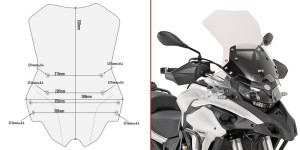 Givi D8703ST Szyba przezroczysta Benelli TRK502 / TRK502 X (17-25)