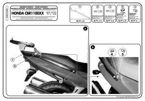 Kappa K2480 Stelaż kufra centralnego Honda CBR 1100 XX (97-09)