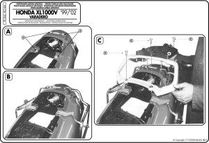 Kappa KL164 Stelaż kufrów bocznych Honda XL 1000V Varadero (99-02)
