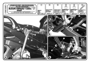 Kappa KL539 Stelaż kufrów bocznych Suzuki GSF 1250 Bandit/S / GSF 650 Bandit/S / GSX 650 F / GSX 1250 F
