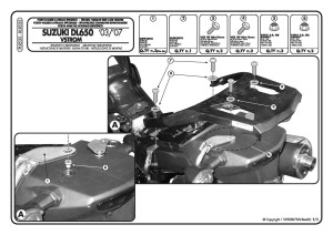 Kappa KLX532 Stelaż kufrów bocznych Suzuki DL 650 V-Strom (04-11) MONOKEY-SIDE