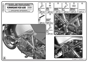Kappa KN421 Osłony silnika gmole Kawasaki KLR 650 enduro (07-21)