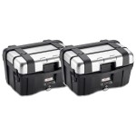 Kufry GIVI TRK46PACK2 TREKKER MONOKEY, czarno-srebrny 2x46L, TRK46N