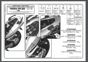Stelaż kufra centralnego Kappa KZ166 HONDA VFR 800 VTEC (02-11)
