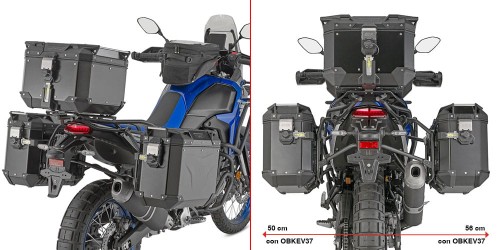 Givi PLO2174CAM Stelaż z kuframi EVO na motocyklu Yamaha Tenere 700