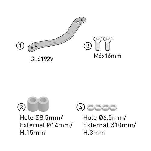Mocowanie stelaża centralnego SRA5143 Givi 5148KIT