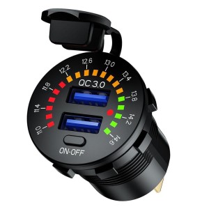 Motocyklowe gniazdo 2 x USB QC 3.0 - eXtremestyle - 36 W - MUS34