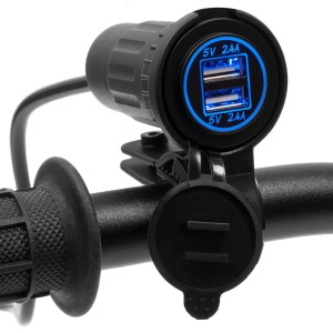 Motocyklowe gniazdo USB - eXtreme MUS09 + adapter