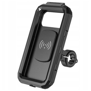 Uchwyt motocyklowy z etui na telefon i ładowarkami - 167-HARD-W-PD