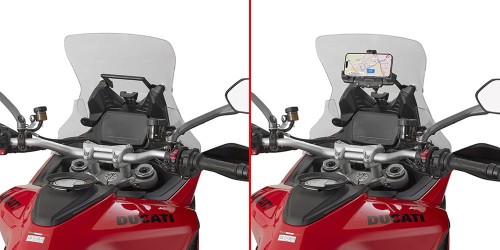 Kappa KFB7416 Poprzeczka pod uchwyt do smartfona na motocyklu Ducati Multistrada V2