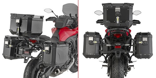 Stelaz kufrow bocznych Givi PLO2177CAM na motocyklu Yamaha Tracer 7 2025