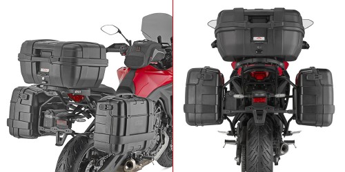 Stelaz kufrow bocznych Givi PLO2177MK na motocyklu Yamaha Tracer 7 2025