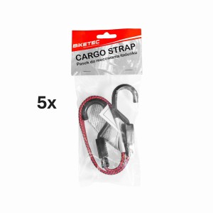 BIKETEC 5 SZTUK TAŚMA ZABEZPIECZAJĄCA BAGAŻ BUNGEE 17MM X 50CM