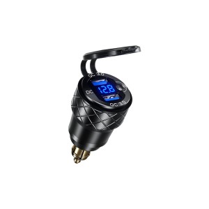 BIKETEC PRO MOTOCYKLOWE ŁADOWARKA DIN 2X USB-A 3.0 Z WOLTOMIERZEM BMW / TRIUMPH