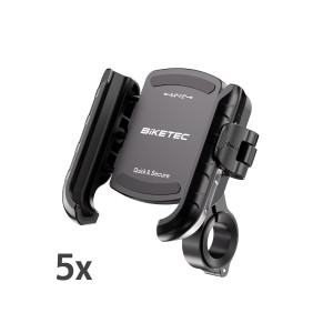 BIKETEC PRO PAKIET 5 SZTUK UCHWYT MOTOCYKLOWY NA TELEFON ANTYWIBRACYJNY QUICK LOCK