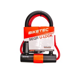 BIKETEC SEQR ZABEZPIECZENIE U-LOCK Z LINKĄ ROZMIAR: LINKA 10MM, 1,2M Z KŁÓDKĄ