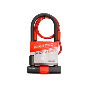 BIKETEC SEQR ZABEZPIECZENIE U-LOCK Z LINKĄ ROZMIAR: LINKA 10MM, 1,2M Z KŁÓDKĄ