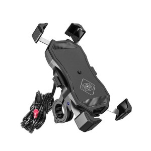 BIKETEC UCHWYT MOTOCYKLOWY Z ŁADOWARKĄ INDUKCYJNĄ NA TELEFON R13W WIRELESS USB QC