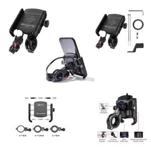 BIKETEC UCHWYT MOTOCYKLOWY Z ŁADOWARKĄ USB 3.0 R9-METAL USB QC