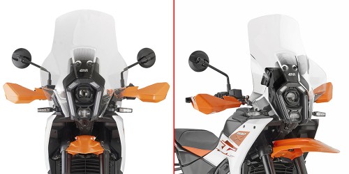 Szyba przezroczysta Givi D7718ST na motocyklu KTM 390 Adventure X