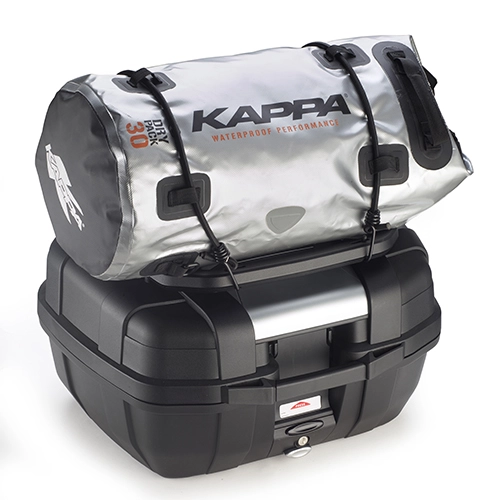 Bagażnik KS150 z torbą Kappa zamocowany do kufra KGR52