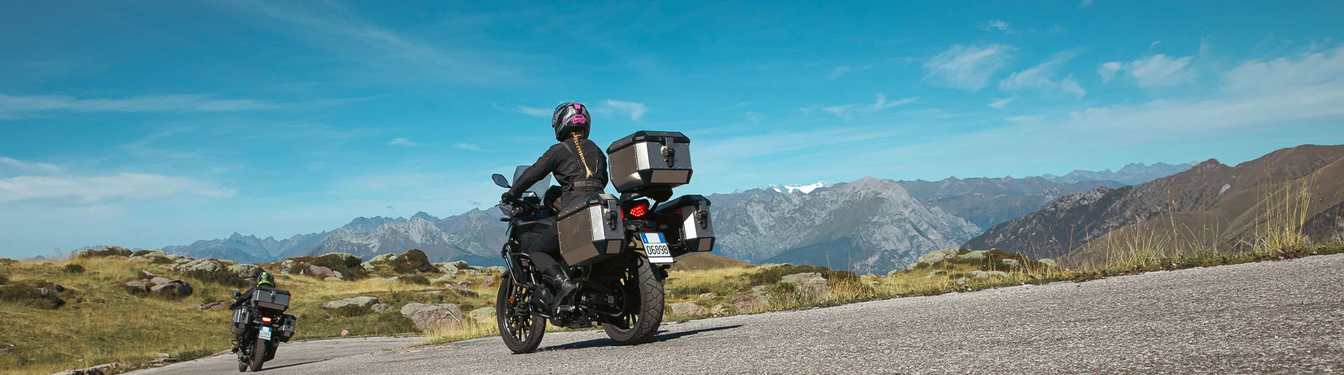 Kufry Trekker Alaska na motocyklu podczas wyprawy