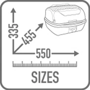 Wymiary kufra centralnego Givi B45+