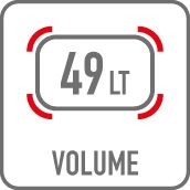 Pojemność kufra 49 litrów