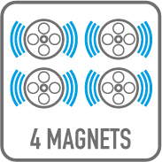 Cztery magnesy montażowe