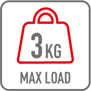 Maksymalne obciążenie 3 kg