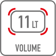 Maksymalna pojemność 11 litrów