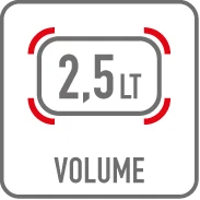 Pojemność torby dwa i pół litra