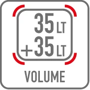 Pojemność jednej torby od 27 do 35 litrów